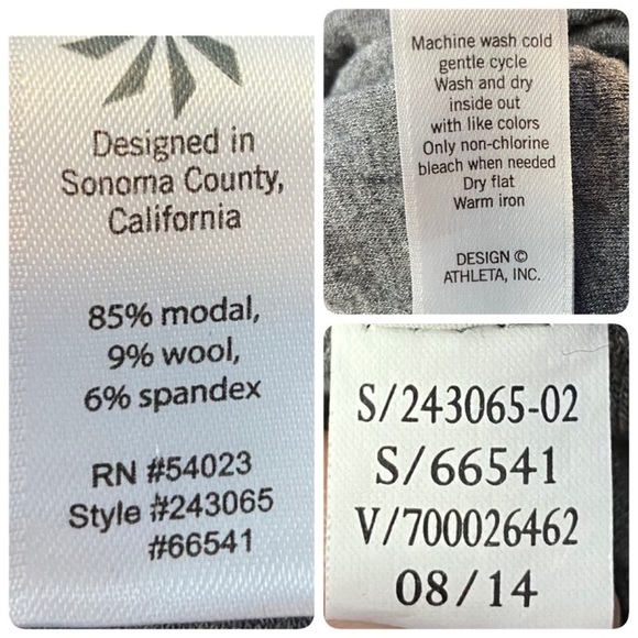 Athleta Women's Gray Solstice Tee Ruched Dress Draping Top - Hugging Ski… - Picture 8 of 8